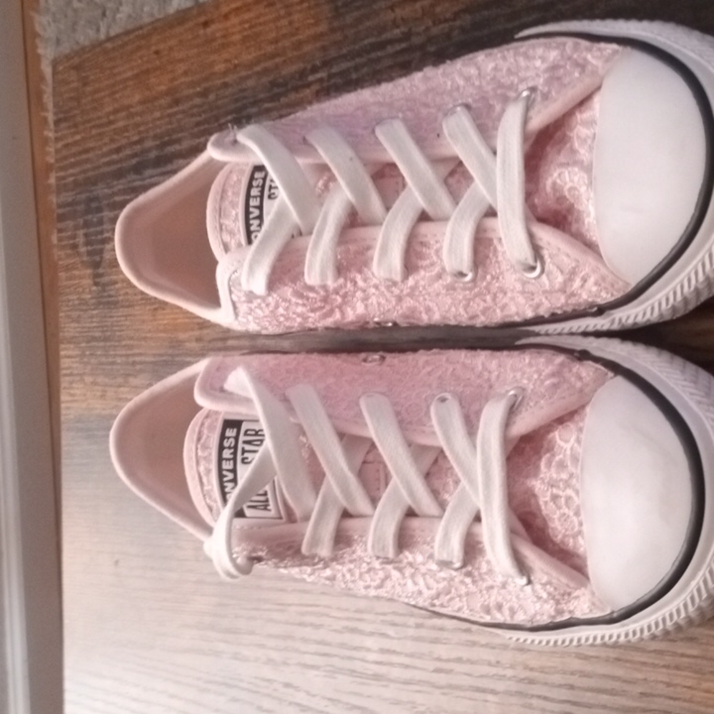 Brand new pair of All Star Converse pink floral design